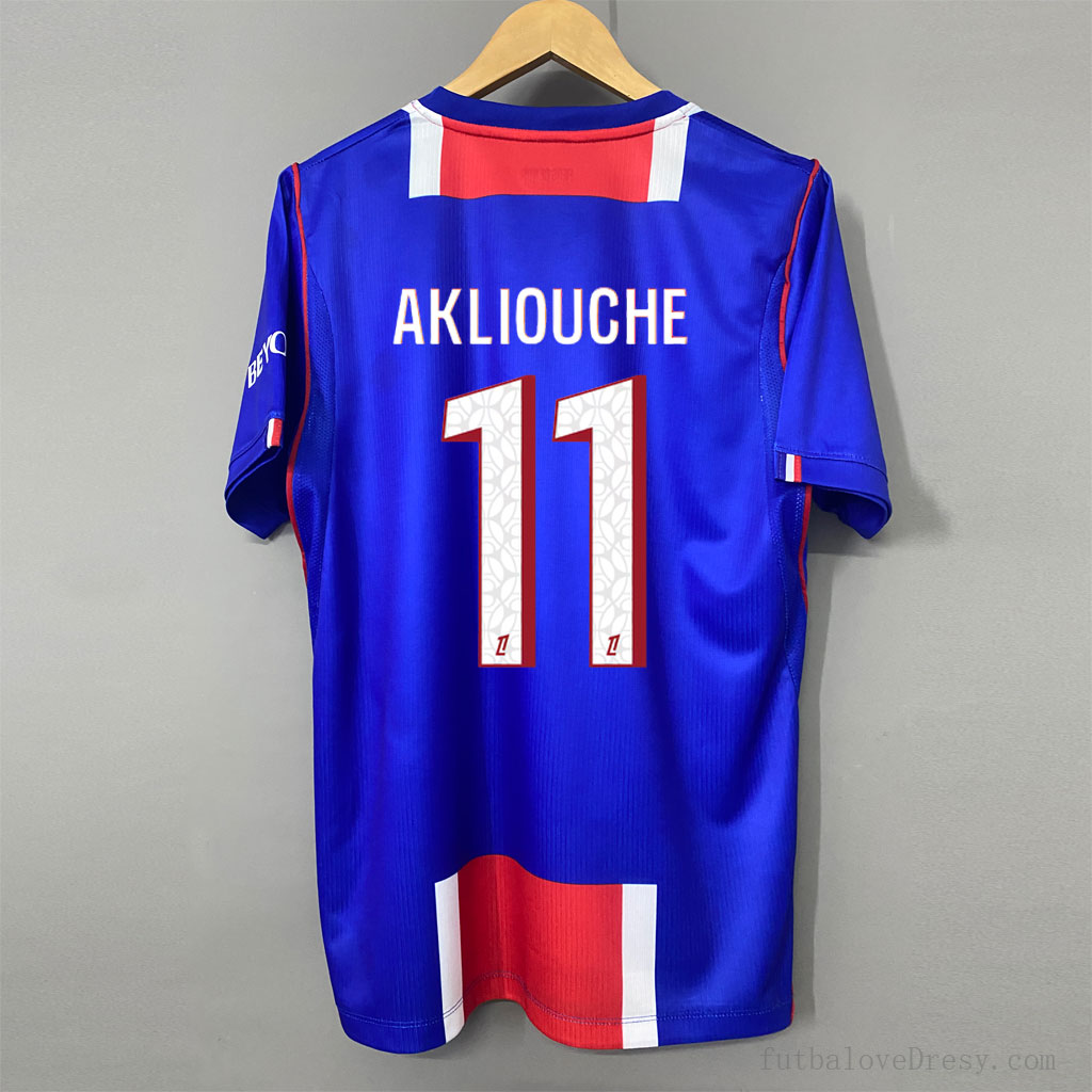 AKLIOUCHE 11 modrý domáci dres PSG 2026/27 s potlačou parížskeho futbalistu zozadu
