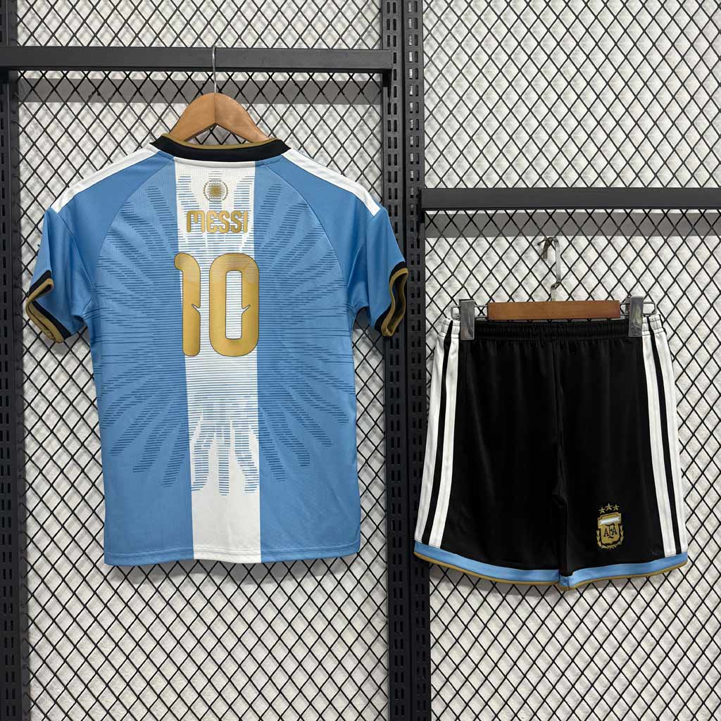 Rozlúčkový dres Argentína Messi 2026 pre deti s potlačou MESSI 10 – zadná strana
