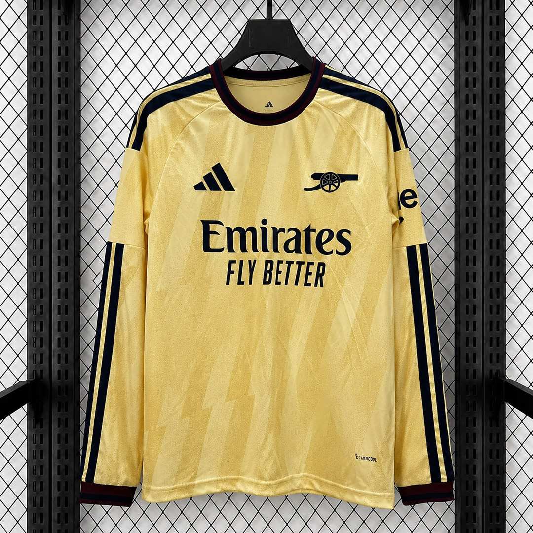 Žltý tretí dres Arsenal 2026/27 s dlhým rukávom spredu