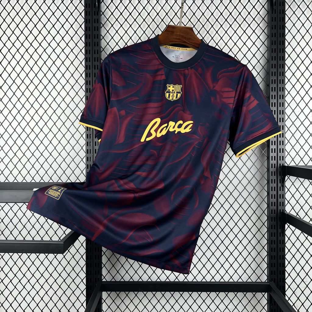 Barcelona špeciálny dres k 125. výročiu – tmavomodrá a bordová predná strana