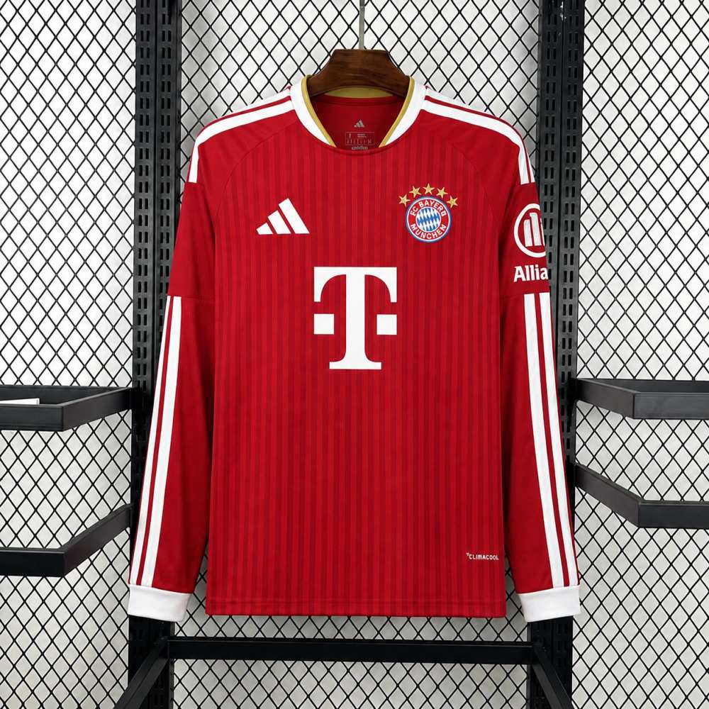 Bayern München 2026/27 Domáci dres s dlhým rukávom – Červený