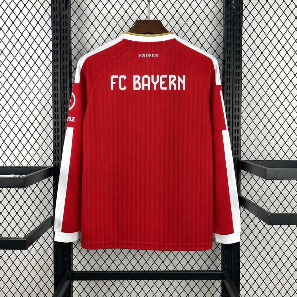 Červený domáci dres Bayern München 2026/27 s dlhým rukávom zozadu