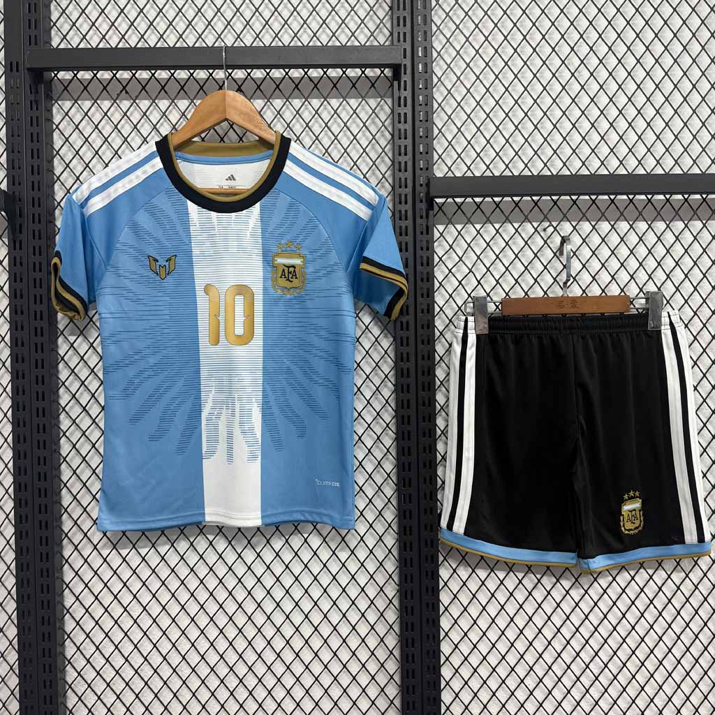 Detský dres Argentína 2026 MESSI 10 so šortkami – predná strana