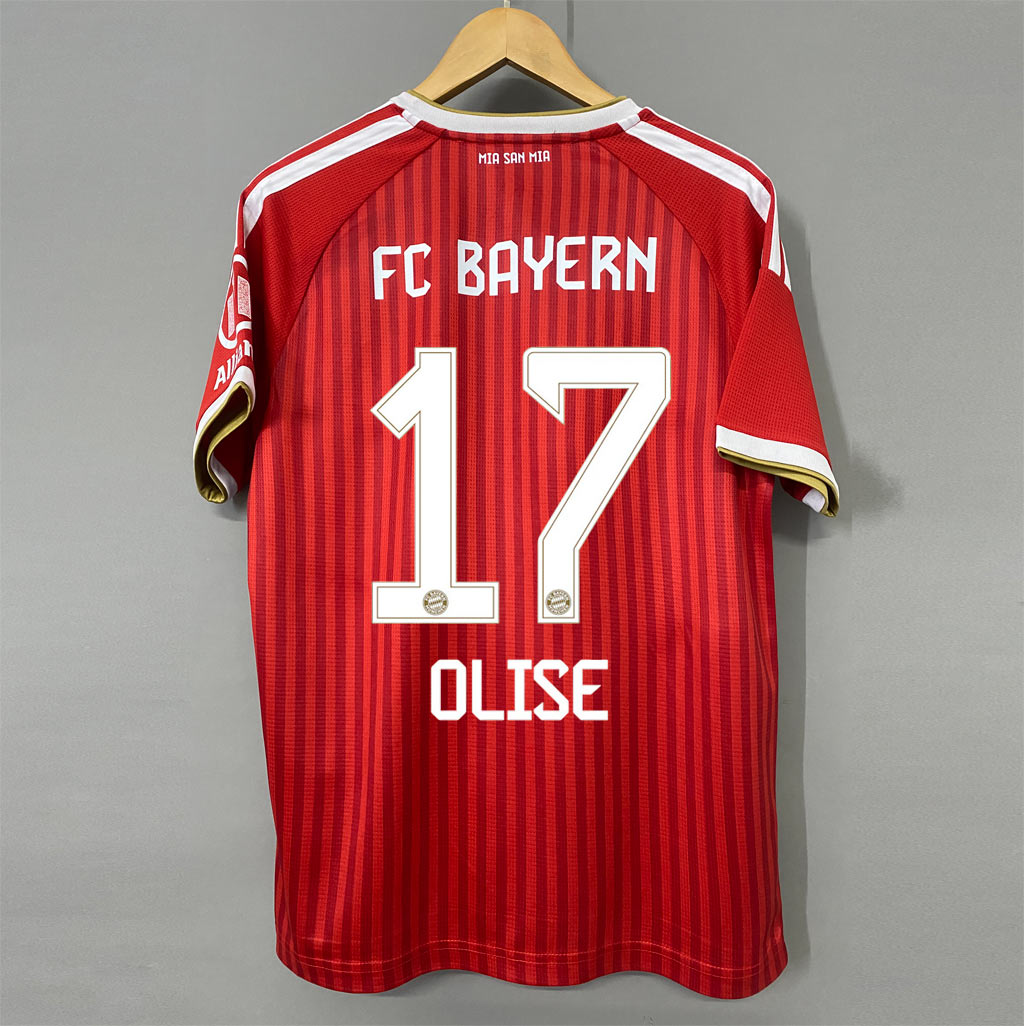 Domáci dres FC Bayern München 2026/27 s potlačou OLISE 17 – zadná strana