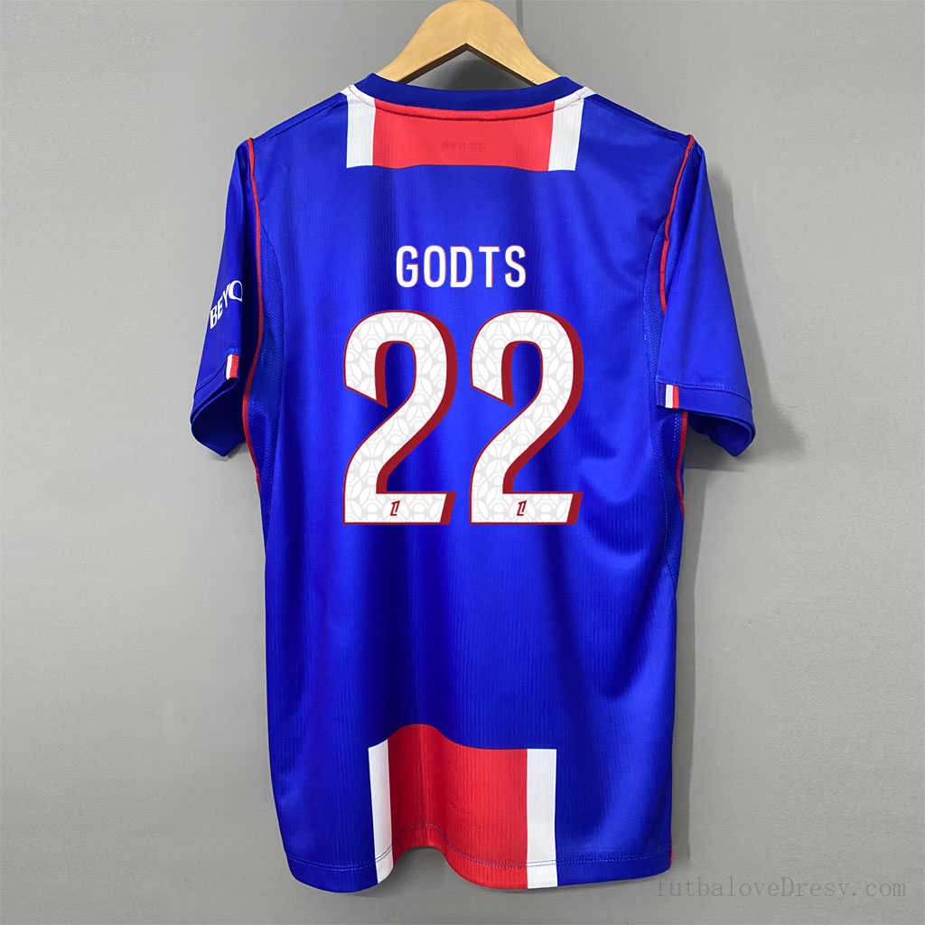 GODTS 22 modrý domáci dres PSG 2026/27 s potlačou belgického krídelníka zozadu