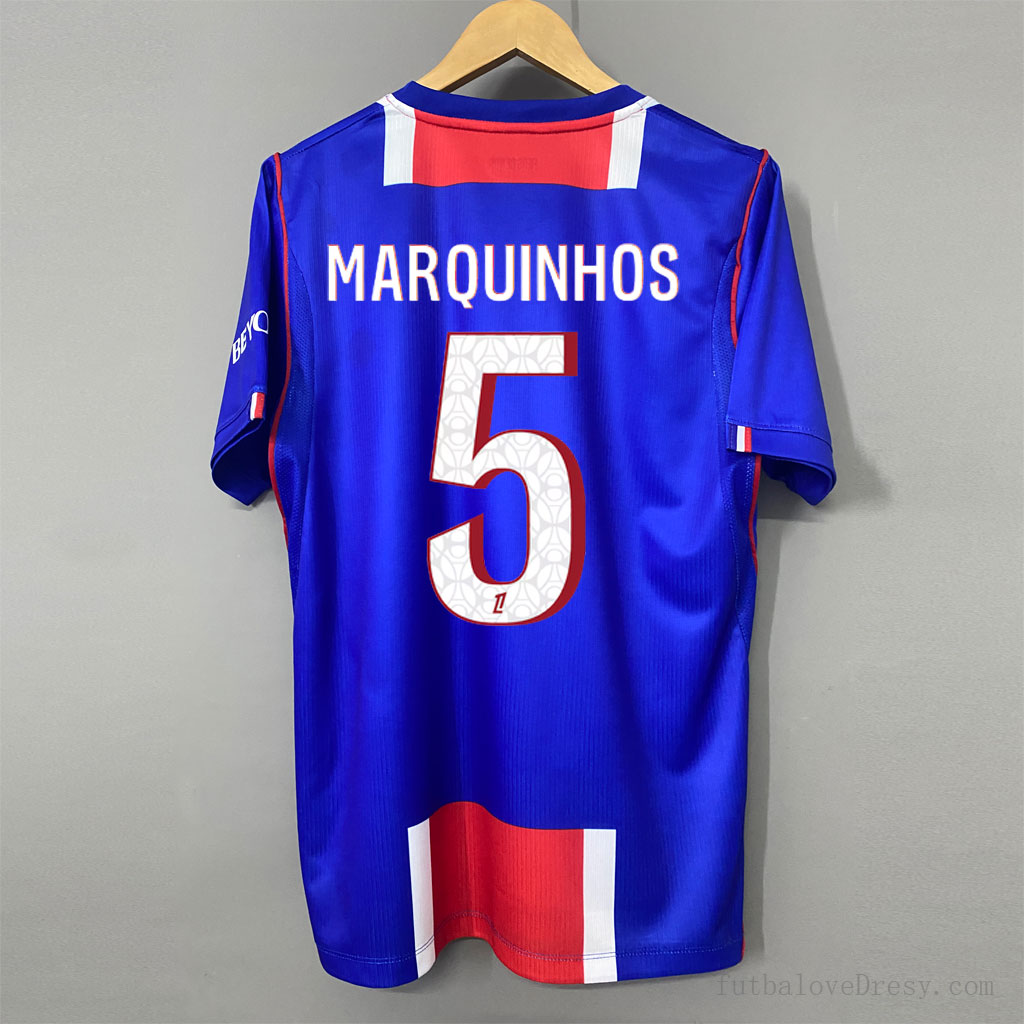 Kapitánsky PSG dres 2026/27 MARQUINHOS 5 s potlačou mena a čísla zozadu