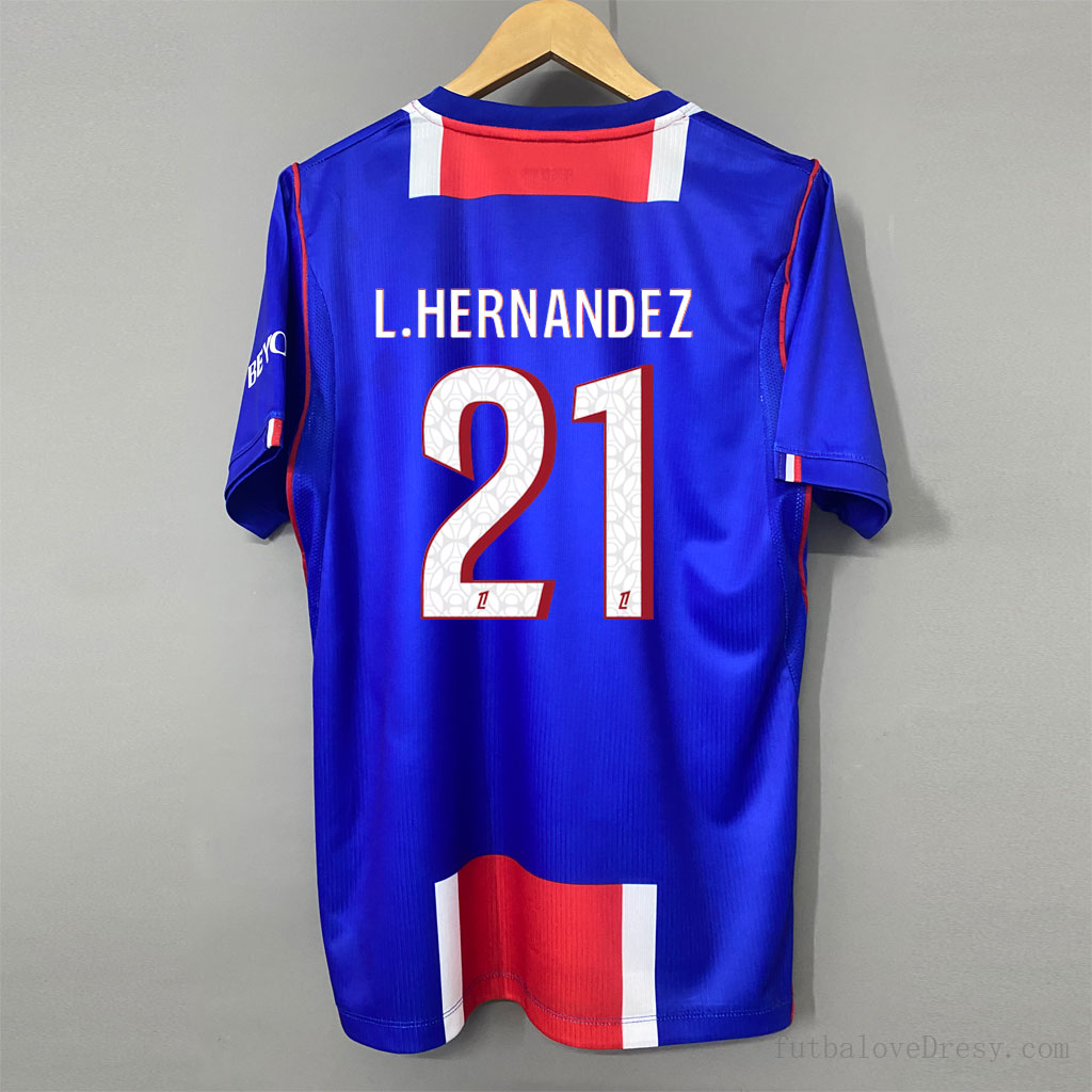 L. HERNANDEZ 21 modrý domáci dres PSG 2026/27 s hráčskou potlačou zozadu