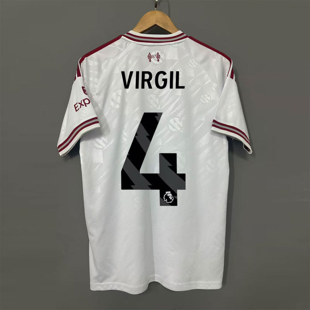 Hosťovský dres Liverpool FC 2026/27 s potlačou VIRGIL 4 – zadná strana