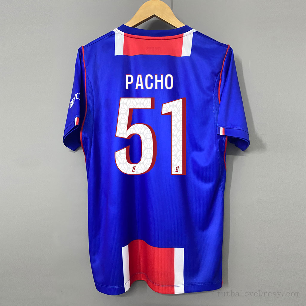 PACHO 51 domáci dres PSG 2026/27 s potlačou prvého ekvádorského hráča klubu zozadu