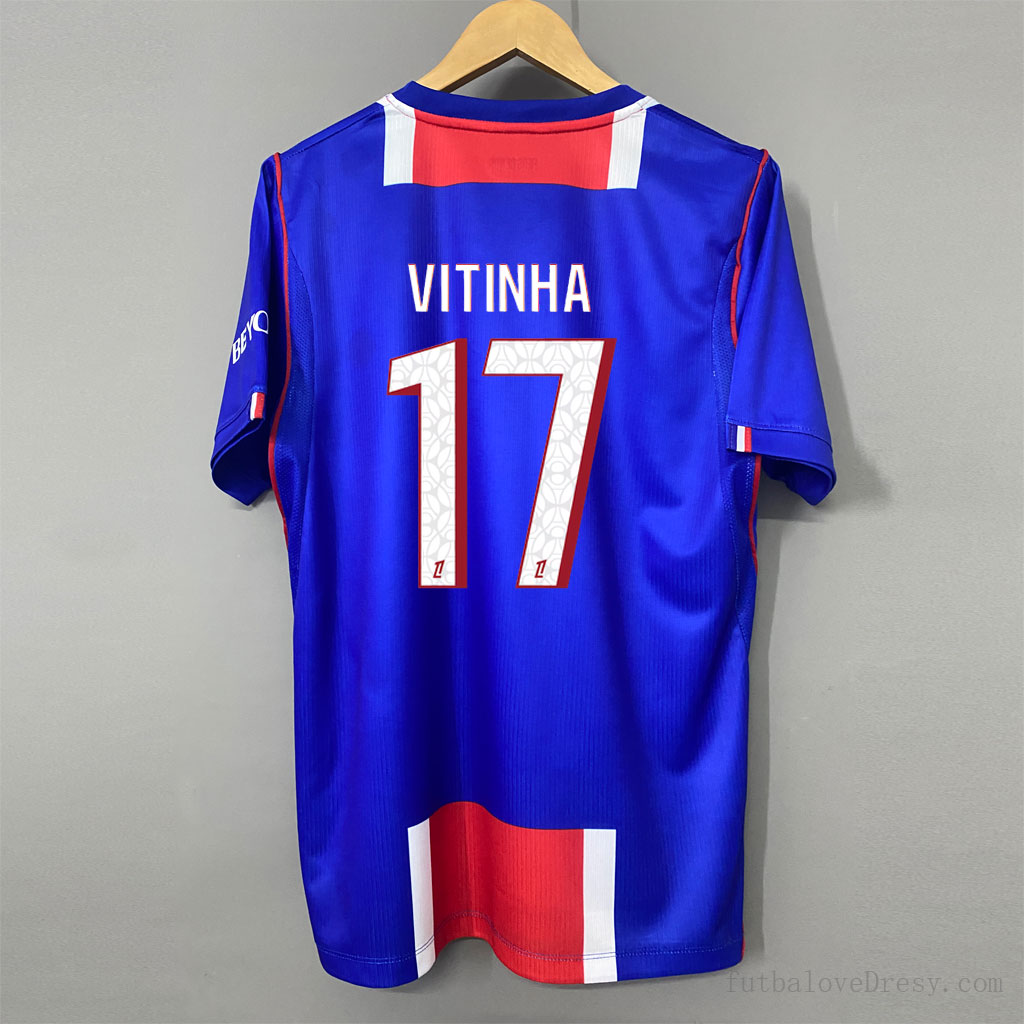VITINHA 17 modrý domáci dres PSG 2026/27 s potlačou portugalského tvorcu hry zozadu