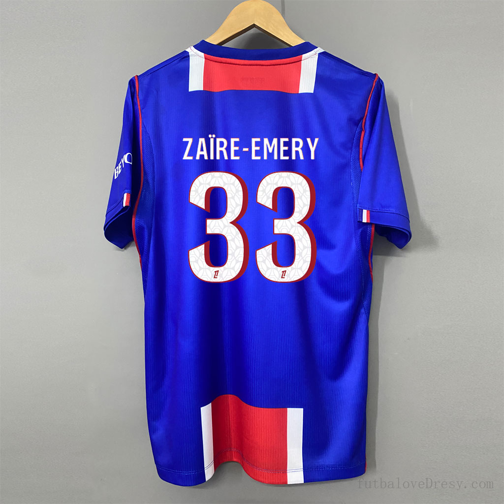 ZAÏRE-EMERY 33 domáci dres PSG 2026/27 s potlačou parížskeho odchovanca zozadu